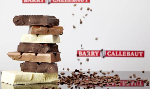 Barry Callebaut chocolate blocks with logo