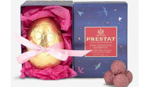 Luxury Ruby Easter egg filled with Ruby chocolate truffles - Filled Easter egg