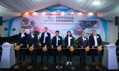 Barry Callebaut and Maersk celebrate the official opening of their Built-To-Suit cocoa bean warehouse