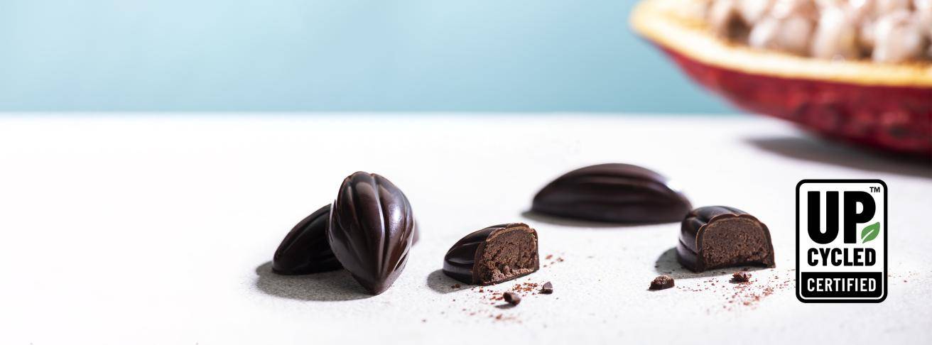 upcycled certified cacaofruit pralines