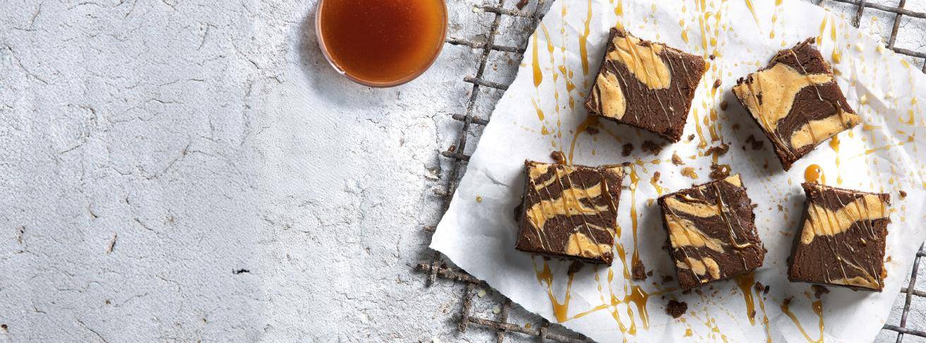 marbled brownie with cacaofruit pulp