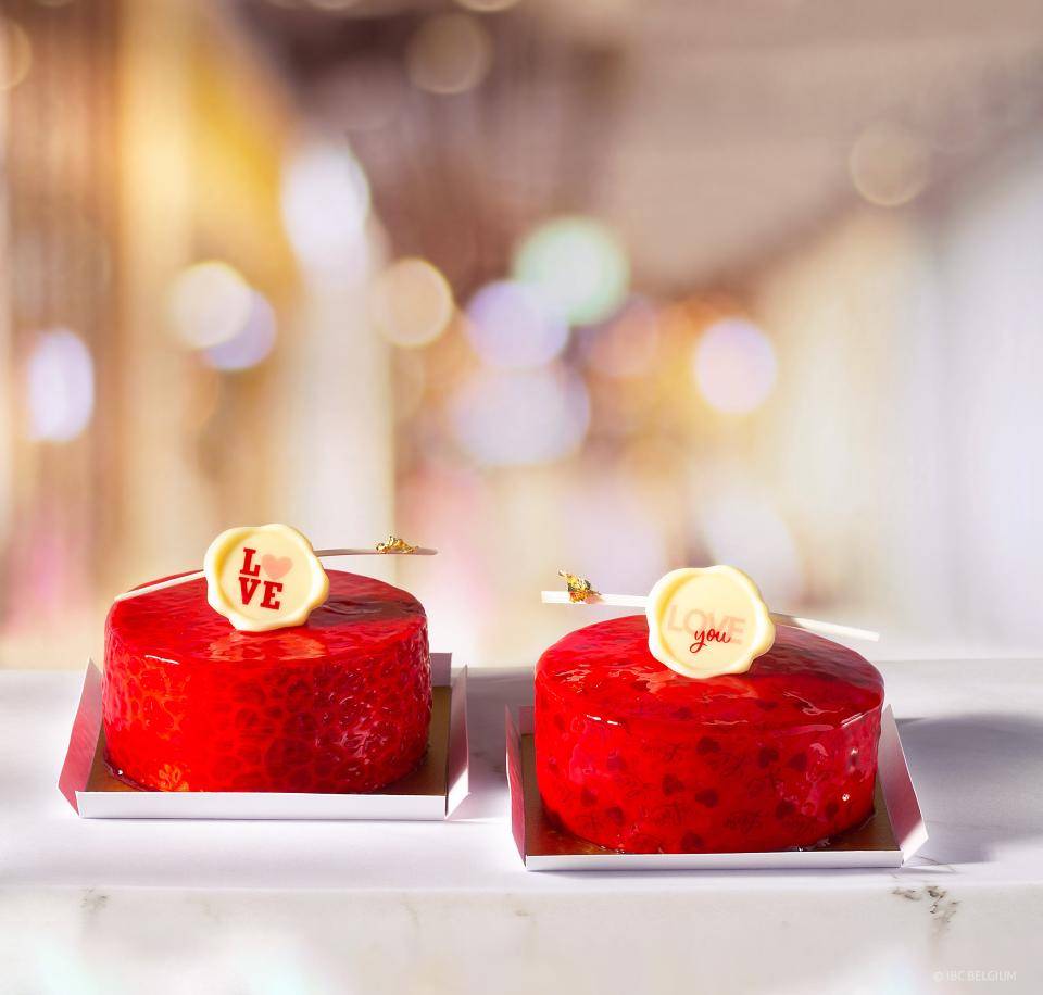 Valentine's Day desserts with Valentine's Day chocolate decorations