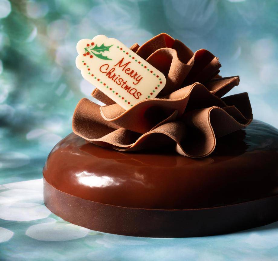 white chocolate plaque, merry Christmas