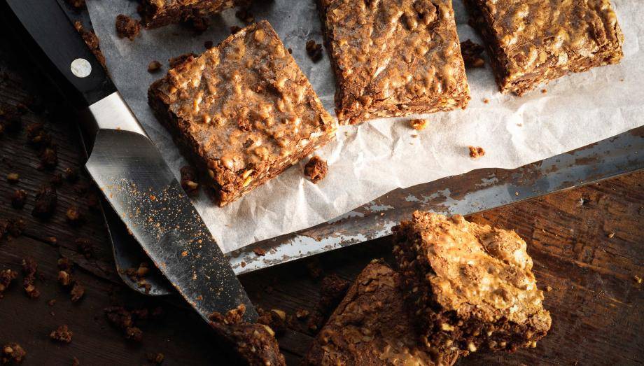 Home made vegan coffee brownies