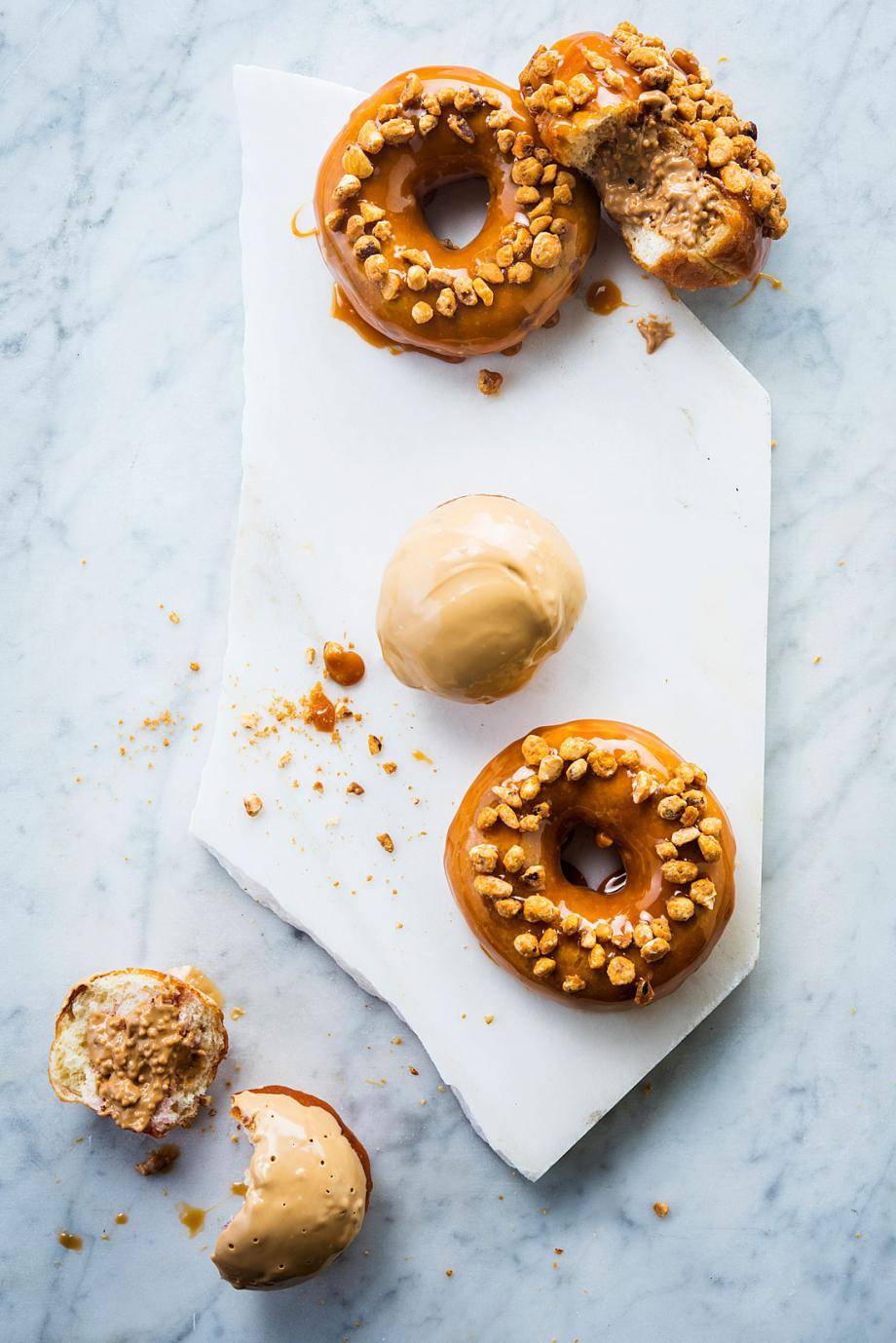Caramel glazed donuts
