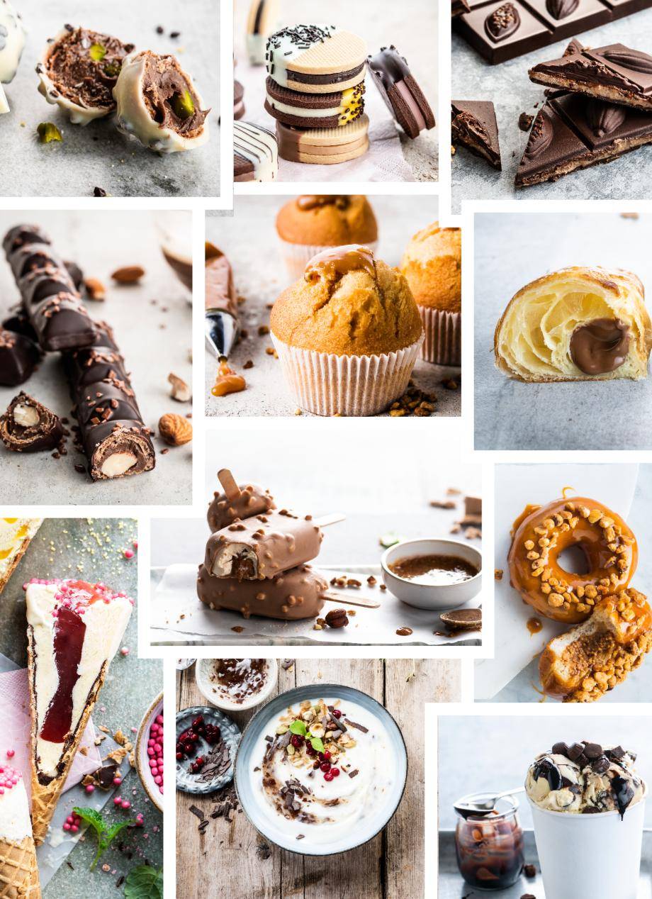 biscuits pralines tablets donuts ice cream dairy fillings