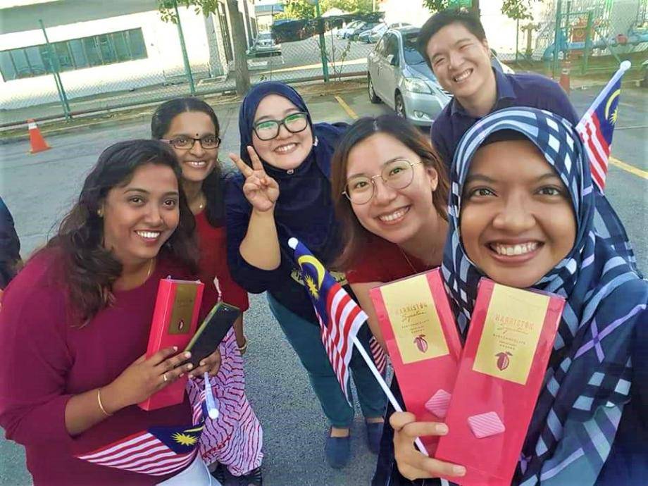 Radzina with colleagues at Barry Callebaut's Port Klang office in Malaysia