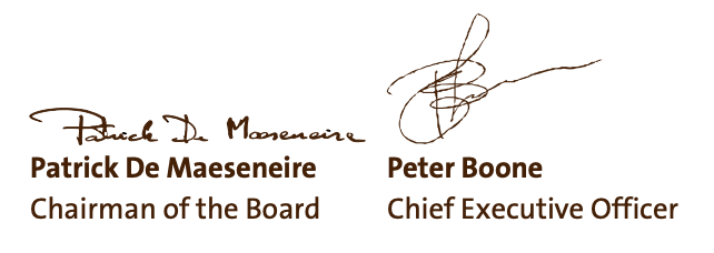 Letter to Shareholders Barry Callebaut signatures