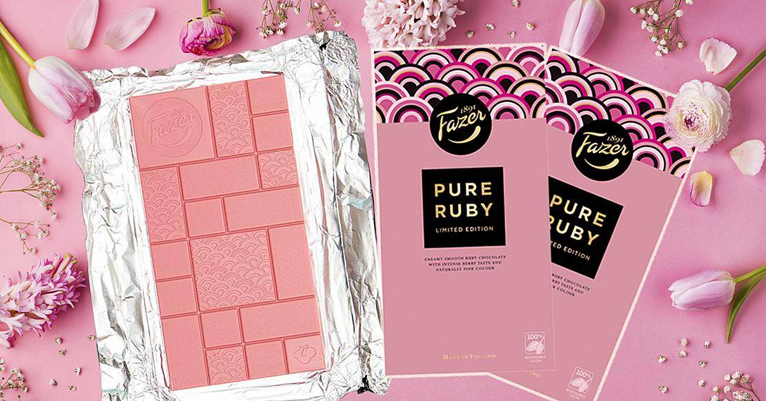 Fazerのルビーチョコレートタブレット