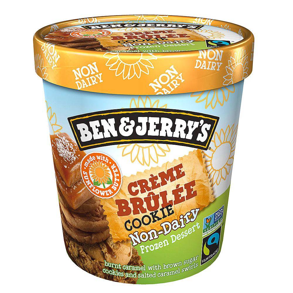 Ben&Jerry's crème brûlée cookie ice cream, also dairy free