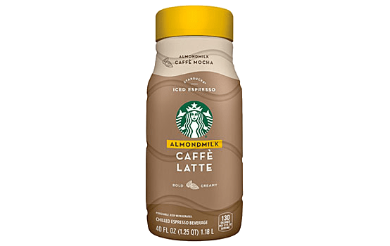 Starbucks ice caffe latte almond milk
