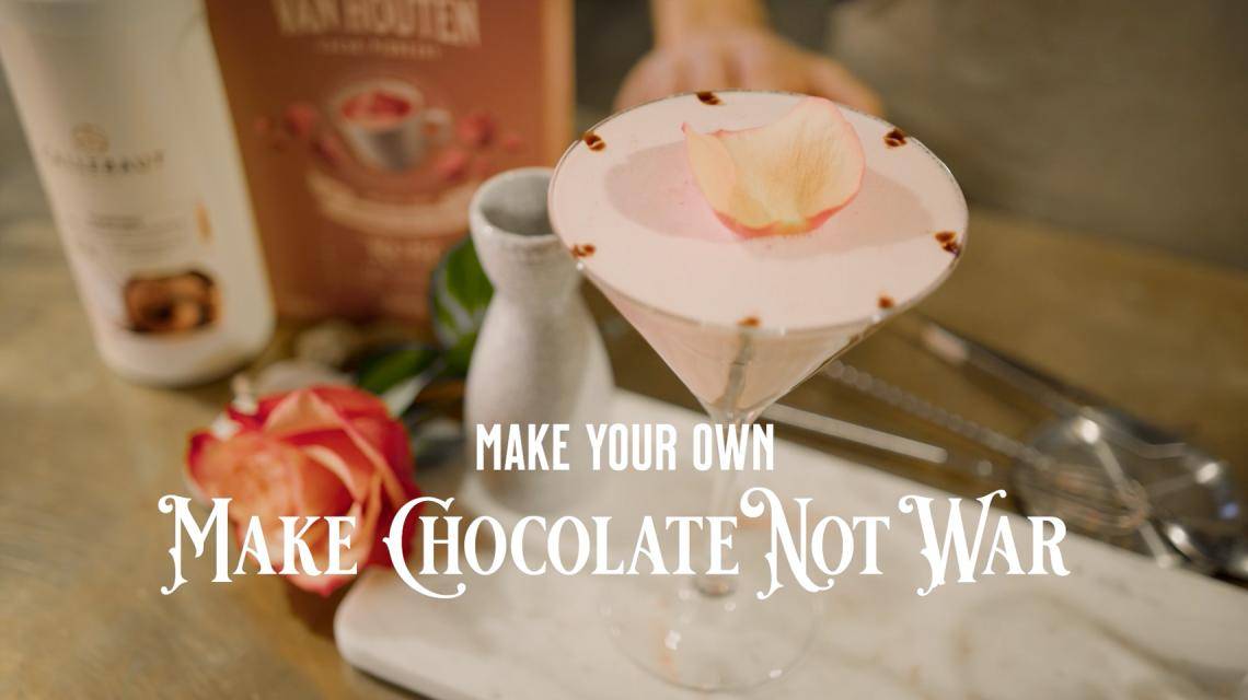 Van houten Make chocolate nor war cold drink recipe by Nir Chouchana